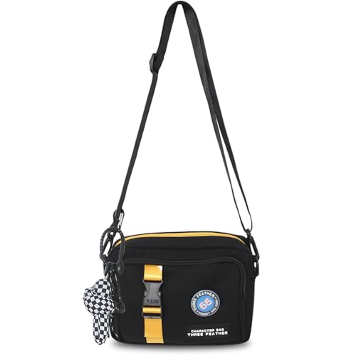 Teclado Fashion Small Crossbody Bag with Cute Accessories Mini Casual Shoulder Bag with Pendants Purse Travel Daypacks