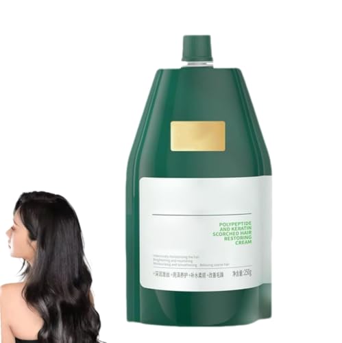 Polypeptide Keratin, Crema Hidratante y Suavizante para el Cabello, Mascarilla Capilar de Acondicionamiento Profundo, Brillo y Sedosidad Duraderos (1 piezas)
