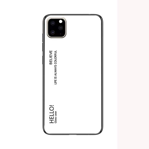 Coque iPhone 11 Pro rigide en verre de protection blanc haut de gamme