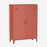 2 espaces de rangement sweeek - Commode/Armoire en métal Terracotta. 2 espaces de Rangement. casiers