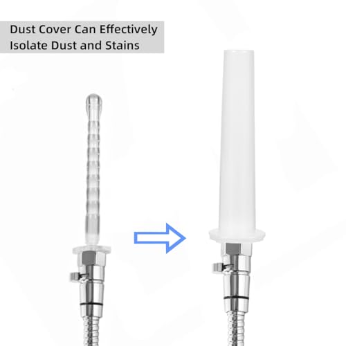 Image of Shower Enema System Silicone Nozzle 3pcs and Dust Cover 1pcs, G1 /2 inchThread for Most Shower Systems