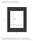 DEHA Design Passepartout Karton 30x40 cm für Bilder im Format 20,5x29,5 cm (DIN A4), Schwarz