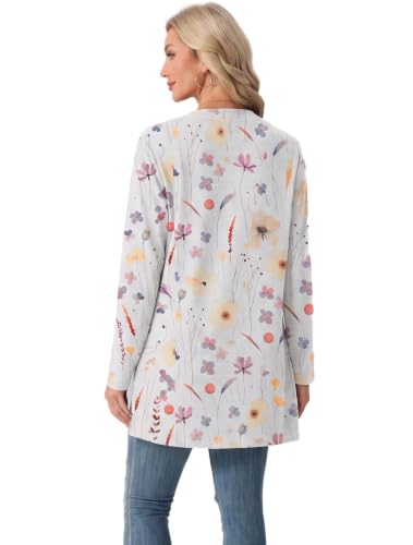 Lepunuo Cardigans for Women Fall Casual Open Front Cardigan with Pockets — view 5