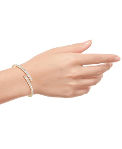 Diamond Fascination® Diamond Accent Bypass Hinged Bangle Bracelet2