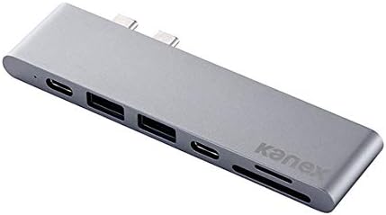 KANEX 7-in-1 USB-C Hub + Card Reader for Apple MacBook/Pro/Air (2020, 2019 & 2018) in Space Grey [USB-C PowerDelivery, HDMI 4k / 30Hz, SD and Micro SD Slot, 2x USB 3.0] - K172-1041-SDC
