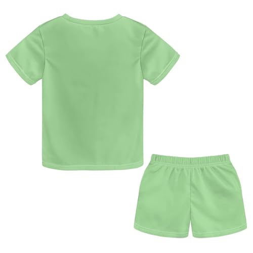 Showudesigns Mushroom Frog Girls Pyjamas 5-6 Years Old Short Sleeve Sleepwear Pjs for Kids Cute Nightwear Summer Tops Shorts with Pocket 2 Pcs Lounge Sets