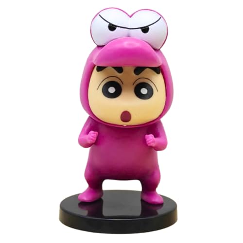 Image of FUNFOB Shinchan Action Figure Height-8cm | Shin chan Figurine Cartoon Figures Toys for Boys & Girls PVC Multicolour | Pink Dino Dress