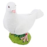 NUOBESTY Gartendeko Taubenfigur aus Wetterfestem Kunstharz Kompakte Schreibtisch und Gartenornament Weiß Vielseitige Taubendekoration für Zuhause und Büro