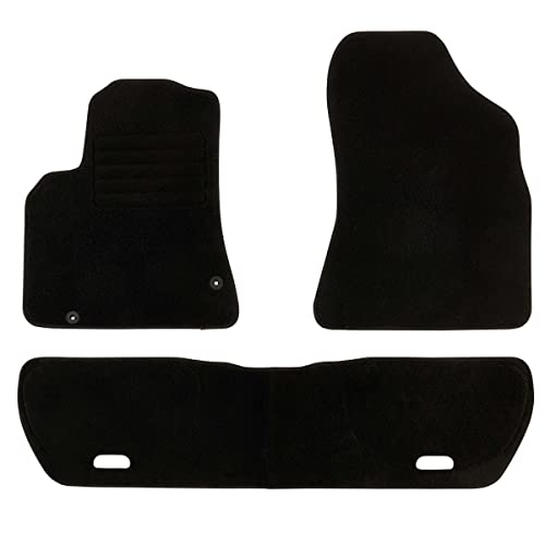 DBS 1765703 Tapis Auto - Sur Mesure - Tapis de sol pour Voiture - 3 Pièces - Antidérapant - Moquette noir 900g/m² - Finition Velours - Gamme Star