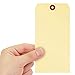 SmartSign Blank Manila Shipping Tags - Pack of 100, Size-12, 15pt thick Cardstock Tag, 8 x 4 inch Paper Hang Tags with Reinforced Fiber Patch (No Attachment)