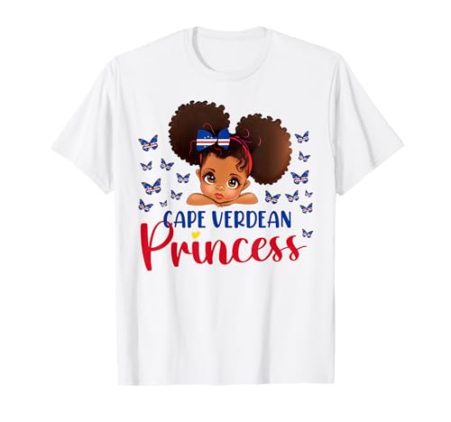 Cape Verdean Princess Cape Verde for Black Girls Kids T-Shirt
