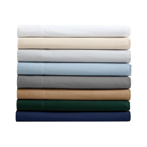 Drap de lit simple XL en percale de coton Nautica vert - 8