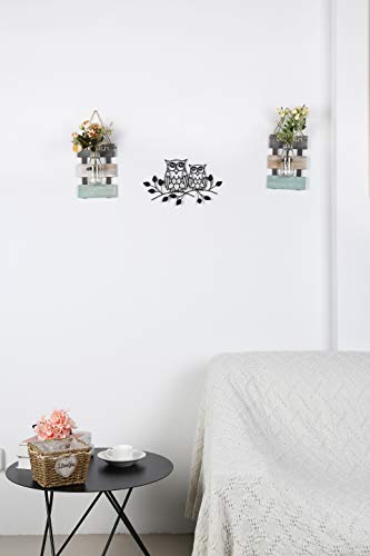 Metal Owl Decor On Branch Wall Sculpture Art, Rustic,13.8 X 8.7 X 0.4 Inches #TOP4