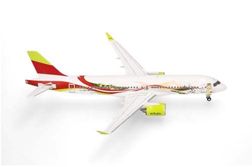 Regalo ideal avión airBaltic Airbus A220-300 escala 1:200 en metal