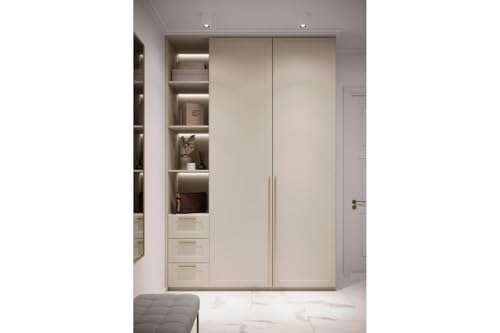 Tirador de aluminio cepillado fino, diseño elegante de 1200mm para renovar muebles altos 6