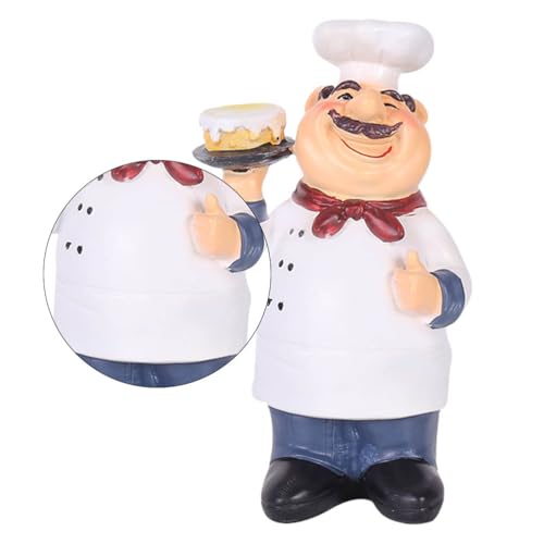 Figura decorativa chef para cocina 7.48x4.33x3.14 in miniatura 2