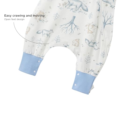 Image of Duomiaomiao 2 Pack 0.5 TOG Toddler Sleep Bag 24-36 Months 100% Cotton Lightweight Baby Sleep Sack with Feet, Breathable Comfy Toddler Wearable Blanket