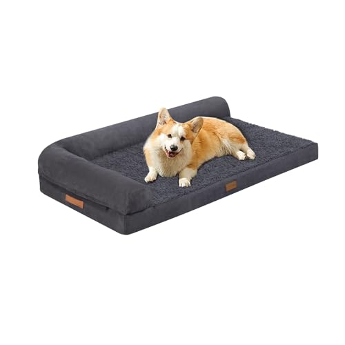 Small Orthopedic Dog Bed Couch With Waterproof and Removable Cover, Fluffy for Crate Sofa With...