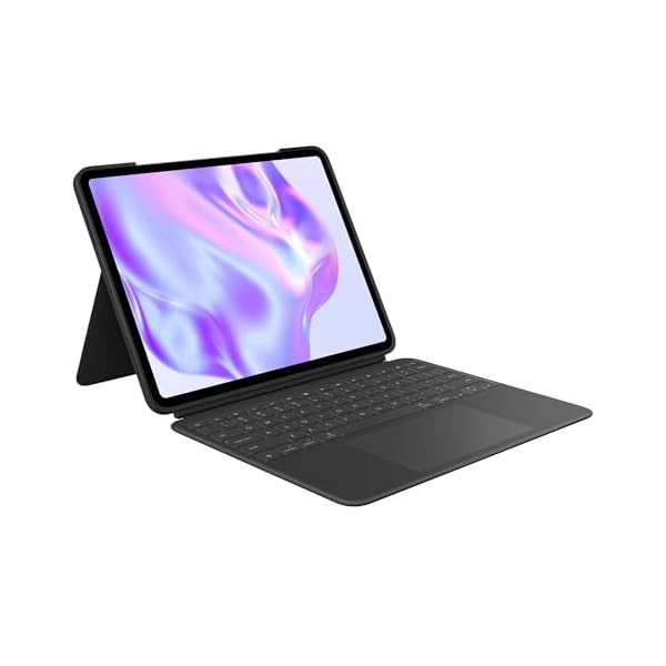 Logitech Combo Touch iPad Pro 13-inch (M4)(2024) Keyboard Case - Detachable Backlit Keyboard with Kickstand, Comfortable Typing, Multi-use Mode - Midnight Black