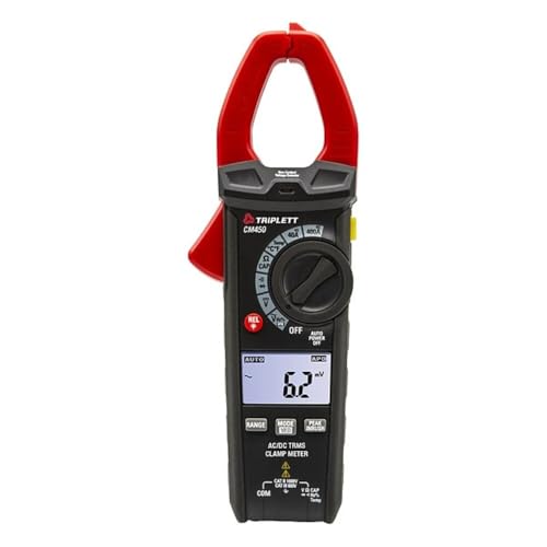 Triplett CM450 True RMS 4000 Count 400A AC/DC Clamp Meter with Inrush,Black