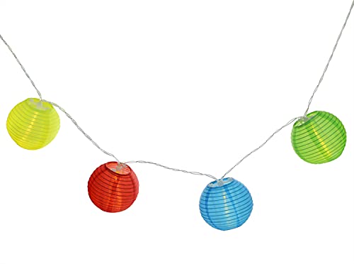 Mini Skater Lantern Decoration 20 Light Lantern Battery Case String Lights Multi Colors 2M Waterproof Global Ball String Rope Outdoor Fairy Holiday Lighting(Colored Lantern)