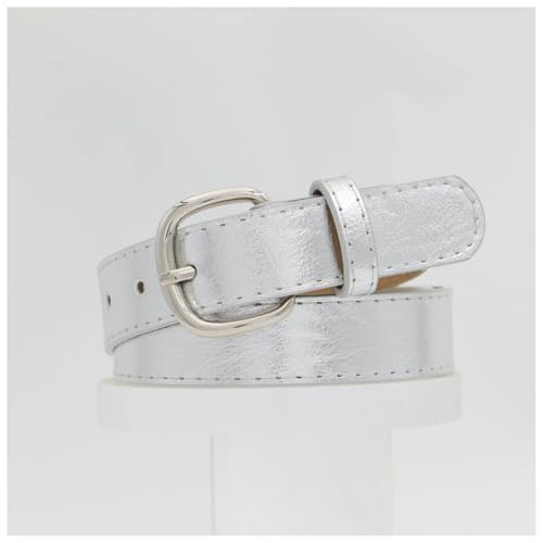 Women Belts for Pants Jeans Leather Waist Belt for Women Ladies Belts for Dresses with Silver Buckle