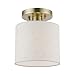 Livex Lighting 49807-01 Blossom 1 Light 7 inch Antique Brass Semi-Flush Ceiling Light, Petite