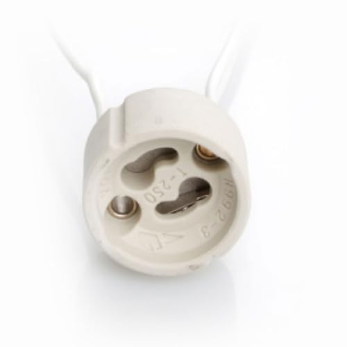 Zarivy Portalámparas GU-10 dicroico, compatible con bombillas LED, instalación sencilla, ideal para iluminación decorativa en interiores.