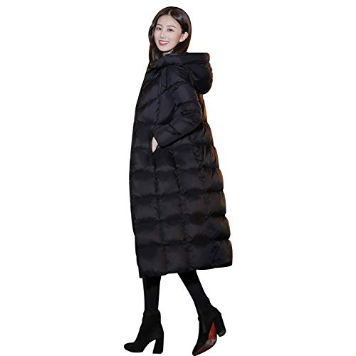 kingaku コート レディース ダウン ジャケット ロング ダウンコート ダウンジャケット 秋冬 きれいめ フード付き 膝下 軽量 韓国風 防風 防寒 XL