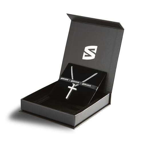 SERASAR Premium Necklace Men [Lord] | Stainless 316L Surgical Steel | Waterproof | Solid Chain | Secure Clasp | Three Colors | Jewelry Box Included2