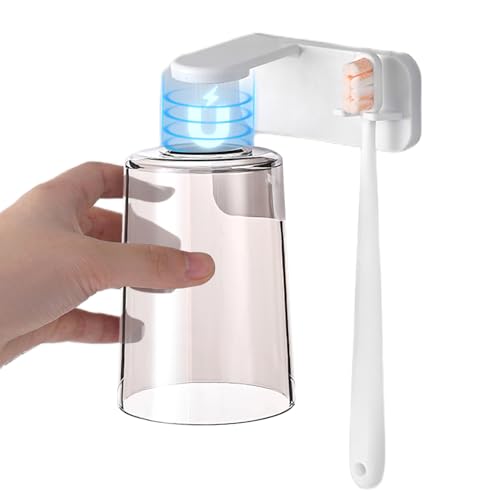 Vaso de enjuague bucal – Soporte magnético autoadhesivo para cepillo de dientes | Soporte invertido para vaso de enjuague bucal | Para baño, ducha, hogar, dormitorio, oficina, hotel, viajes, camping