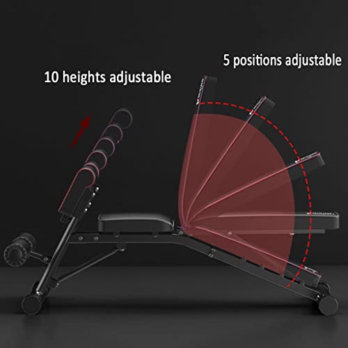 Romeinse Stoel Verstelbare Gewichtsbank Buiksporter Verstelbare AB Sit Up Bench Priest Bench Training Bench Home Gym Equipment (Color : Black, S : 170 * 40 * 115cm) - Image 6