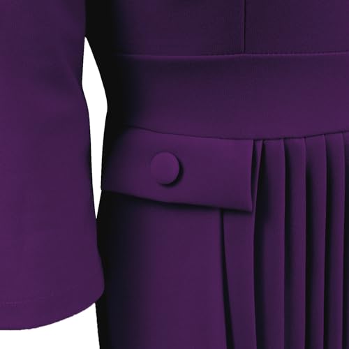 Image of Wear to Work Midi Dress for Women Business Casual A-line Dress Elegance Church Outfits