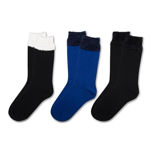 Image of RAFRAY Socks - Premium Fluffy Women's Socks in Gift Box - Fluffy Design - 3 Pairs - Size US W 5-9.5