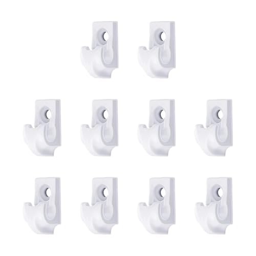 Generico Ganchos para cadenas luminosas – 10 soportes para luminarias LED | Ganchos para cadenas luminosas – para jardín, césped, terraza, patio, vallas, decoración navideña DIY