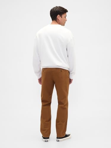 Image of Gap Men Solid Straight Fit Full Length Trousers