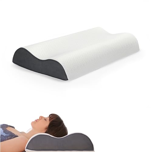 Aurora Bedding Almohada Cervical para Dormir en Viscoelástica Doble Onda Transpirable 41 x 72 x...
