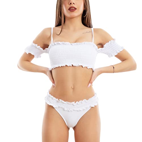 Bikini pour femme Toocool blanc 38, le maillot idéal pour vos journées à la mer
