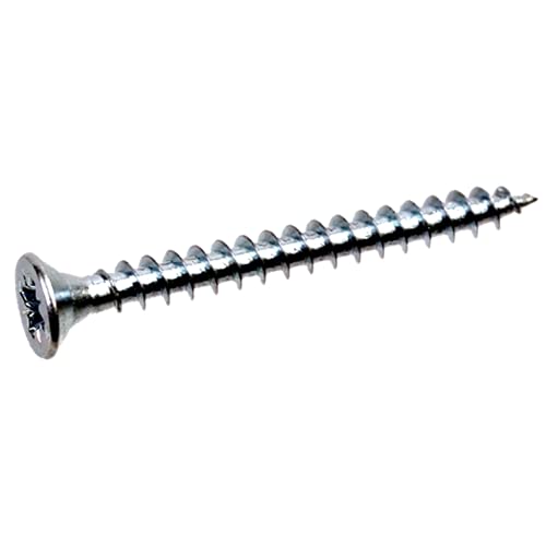 Jaset Innovations Chipboard Screw with Saw Thread – White Zinc Plated – Flat Pozidriv Counter Sunk Head – 4.5mm Diameter x 60mm Length – Pack of 75 pcs (B09GNH39KJ) Amazon Price History, Amazon Price Tracker
