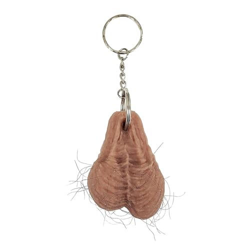 WYKXZZ Funny Hairy Ball Keychain for Men Novelty Gag Gift