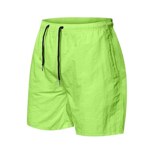 Sinzelimin Men Beach Shorts Fashion Solid Color Quick-Drying Sport Fitness Short Sweatpant Lace up Elastic Waist Swim Trunks2
