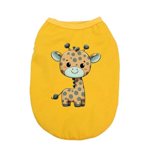 ZSDGBZ 犬の服 犬用 Tシャツ タンクトップ 夏用 小型犬 おしゃれ かわいい 可愛い 涼しい ドッグウエア 洋服 3XL 猫犬服 イエロー 子犬 チワワ トイプードル お散歩 スポーツ服 お散歩お出かけウェアに