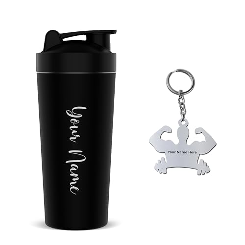 Image of SAVRI Personalized Gifts Customized Gym Lover Keychain for Men | Personalised Name Fitness Key Ring for Athletes, Trainers & Bodybuilders | Gift for Husband, Brother, Boyfriend & Best Friend