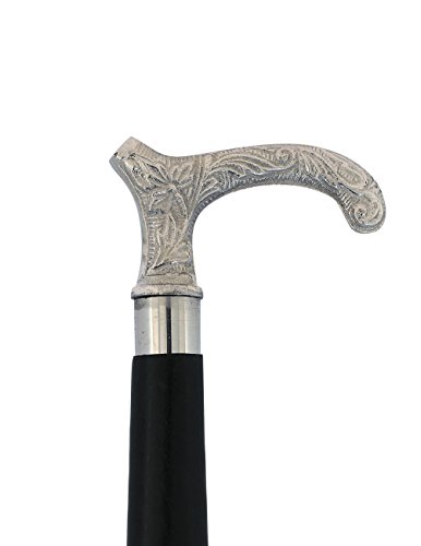 Handmade 36" Indian Walking Stick - Wooden Canes and Walking Sticks for Men - Walking Cane with Brass Handle
