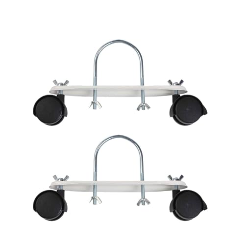 Tidevib Paquete de 2 soportes de calentador eléctrico resistentes con ruedas giratorias de 360 grados para una fácil movilidad, para radiadores llenos de aceite y calentadores de espacio
