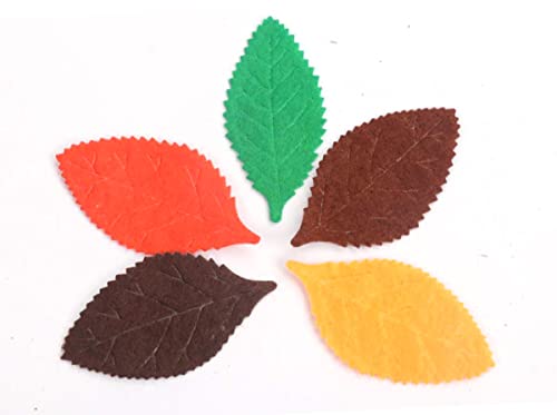 Image of YYCRAFT Pack of 200PCS Felt Autumn Leaf St. Patrick's Day Appliques /Craft,5 Colors