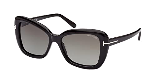 Sunglasses Tom Ford FT 1008 Maeve 01B Shiny Black,