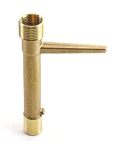 QWORK Quick Coupling Valve Key, 3/4 Inch Brass Irrigation Tool Sprinkler Key for Agricultural, Yard...