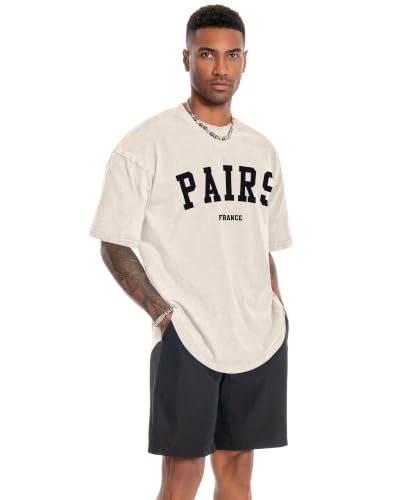 Image of Oversized Tshirts for Men Short Sleeve Vintage Washed Basic Loose Tees 2026