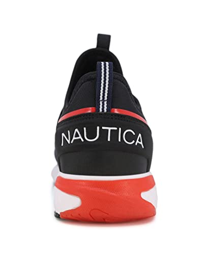 Nautica Men'S Casual Fashion Sneakers Slip-On-Walking Shoes-Lightweight Loafers-Zento-Black Red 1-9.5 thumb #2